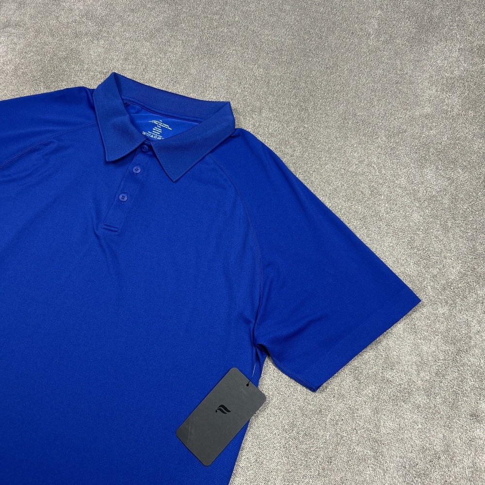 Fabletics The Training Day Polo Shirt Mens 2XL Blue Performance Stretch Golf